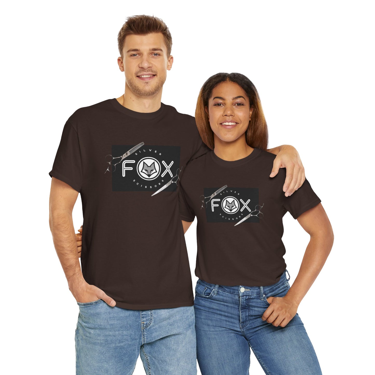 Silver Fox Scissors Unisex Heavy Cotton Tee