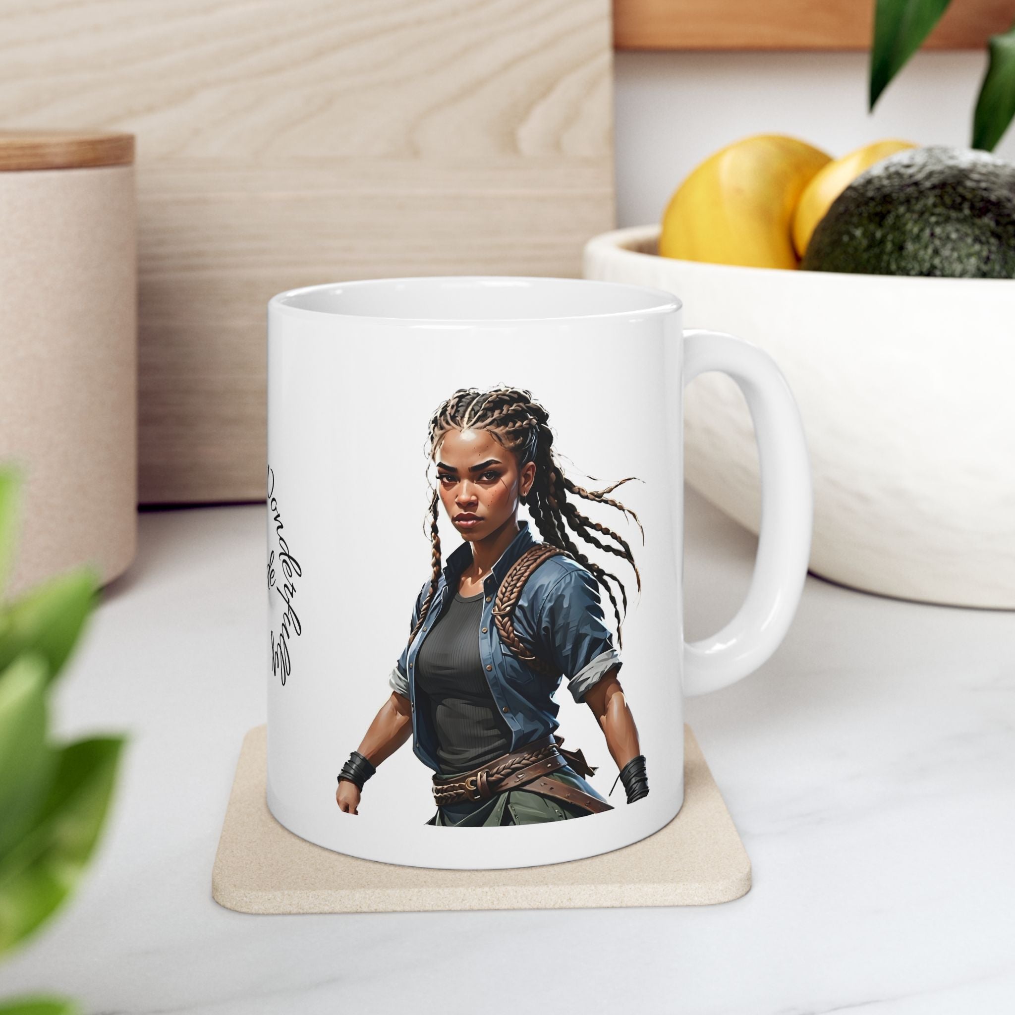 Gentle Woman of Valor #8 White Ceramic Mug - Fearfully & Wonderfully Made Tribute Cup (11oz/15oz)