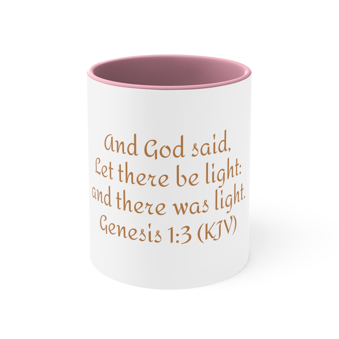 Bible Speaks Gen 1:3 Accent Mug, 11oz