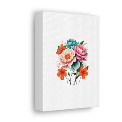 Floral White Canvas Gallery Wraps