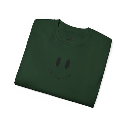 "Be Happy" Smiley Face Unisex Ultra Cotton Tee