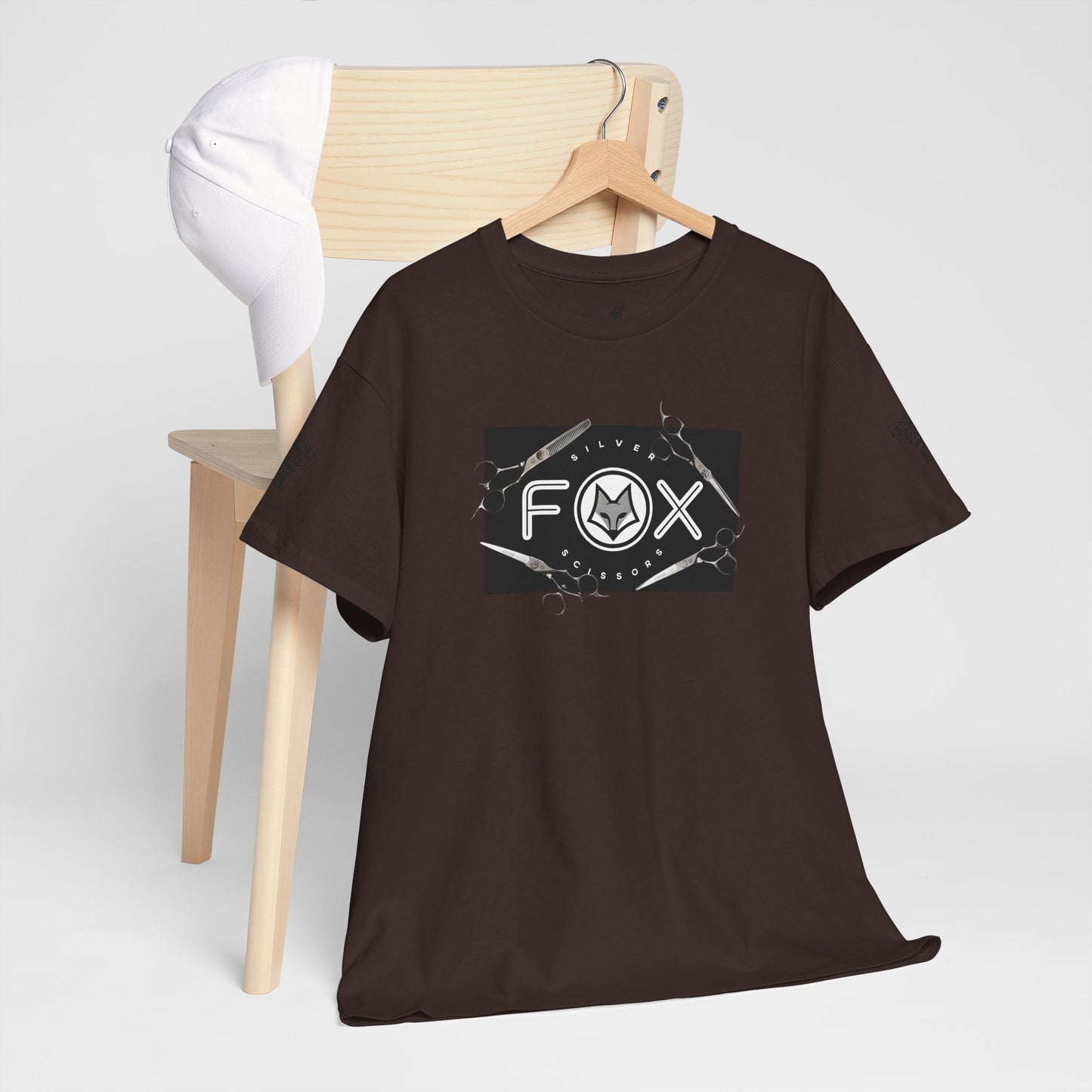 Silver Fox Scissors Unisex Heavy Cotton Tee