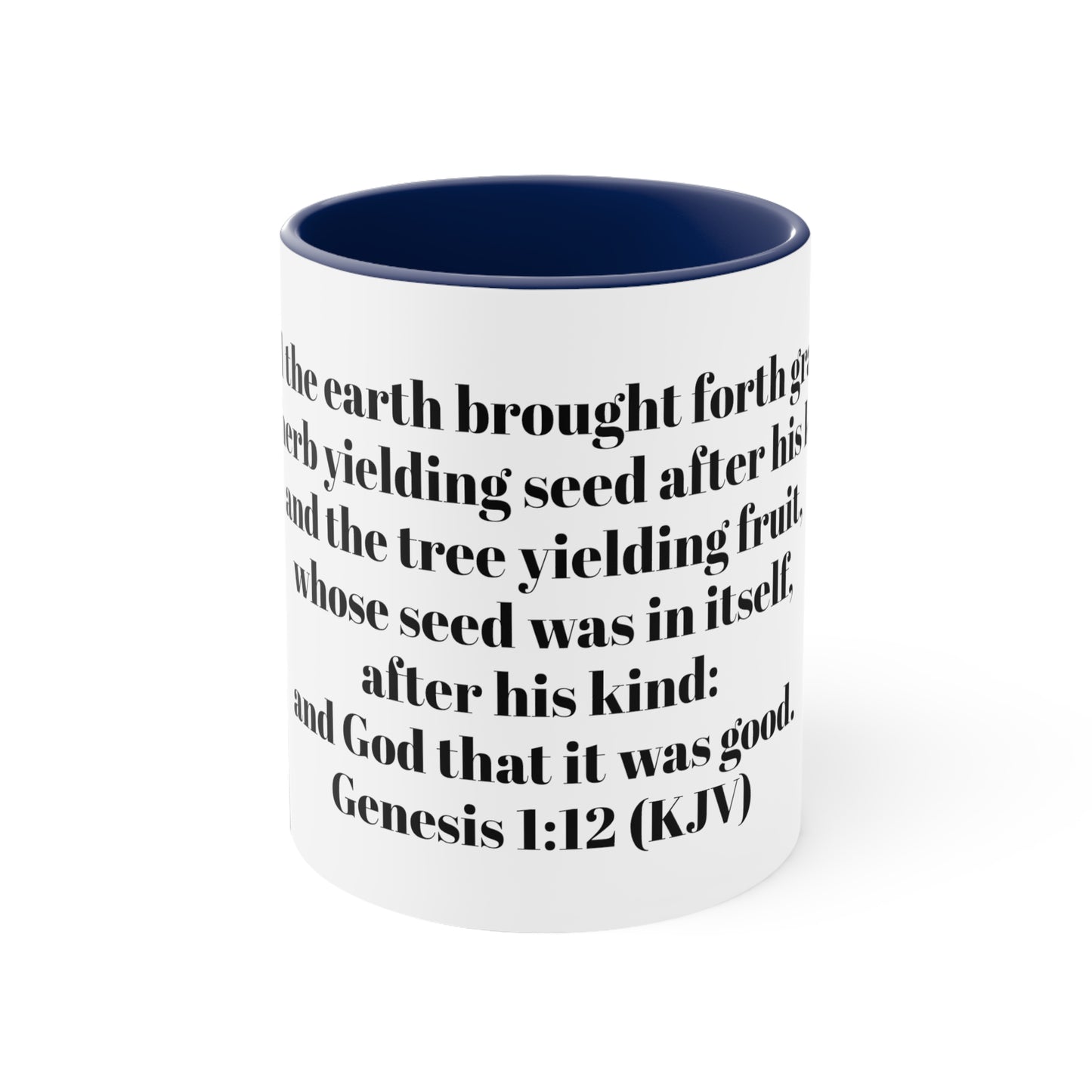 Bible Speaks Gen 1:12 Accent Mug, 11oz