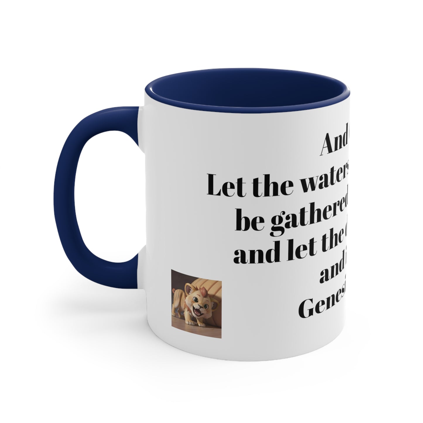 Bible Speaks Gen 1:9 Accent Mug, 11oz