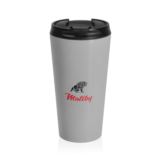 Matiby Grey Stainless Steel Travel Mug