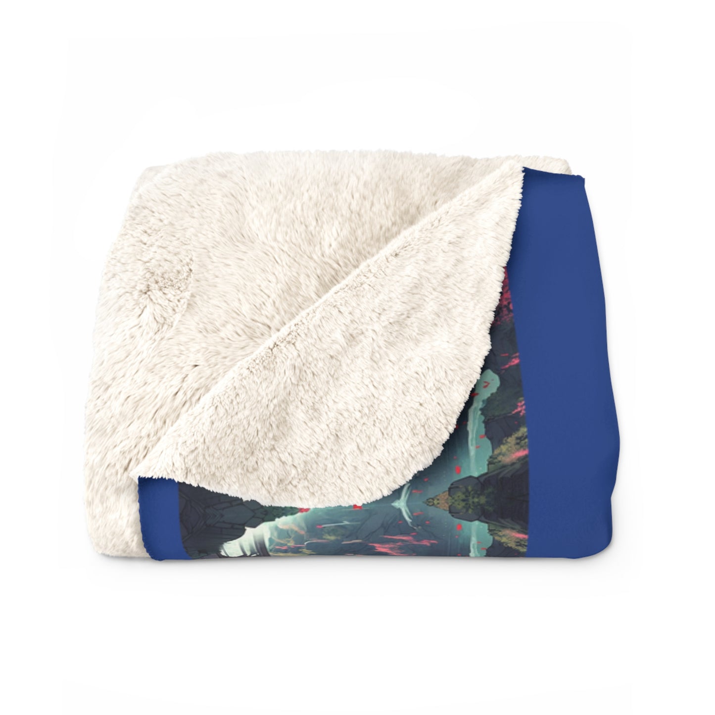 Matiby MEK Blue Sherpa Fleece Blanket