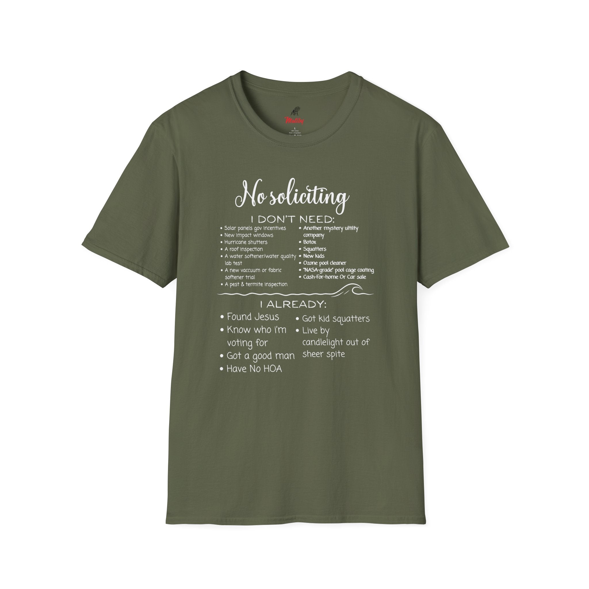 No Soliciting, I Got A Good Man T-Shirt #3 — I Already Found Jesus Funny Tee