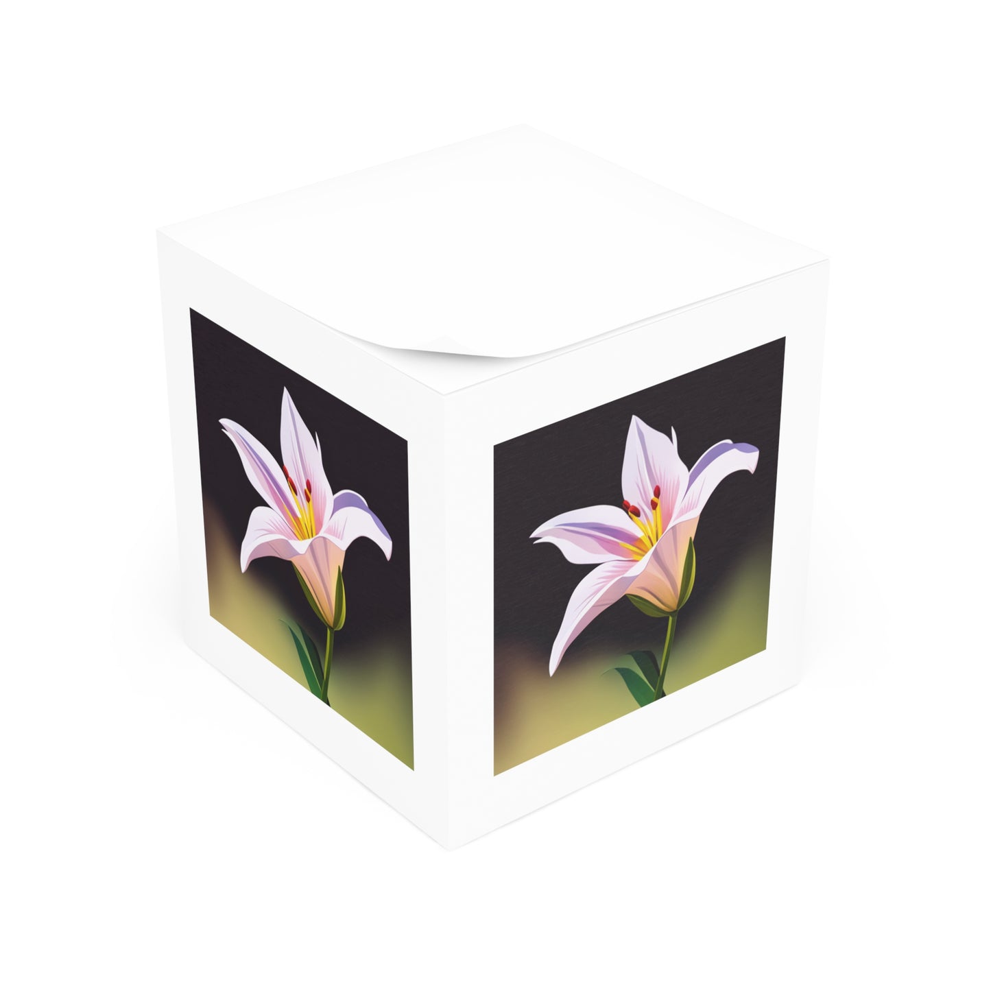 Lily Flower Note Cube