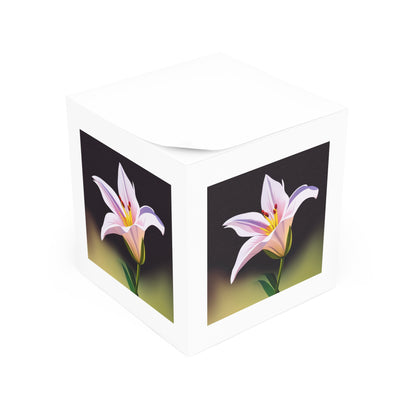 Lily Flower Note Cube