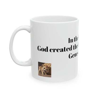 Bible Speaks Gen 1:1 Ceramic Mug, 11oz