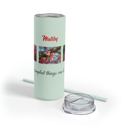 Matiby Amy's Special Flower Maars Maker Skinny Matte Tumbler, 20oz