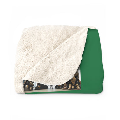 Matiby MEK green Sherpa Fleece Blanket