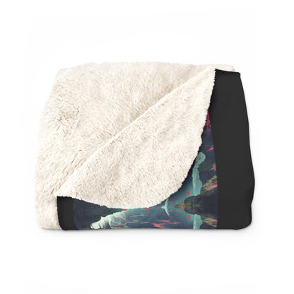 Matiby Fantasy Black Sherpa Fleece Blanket