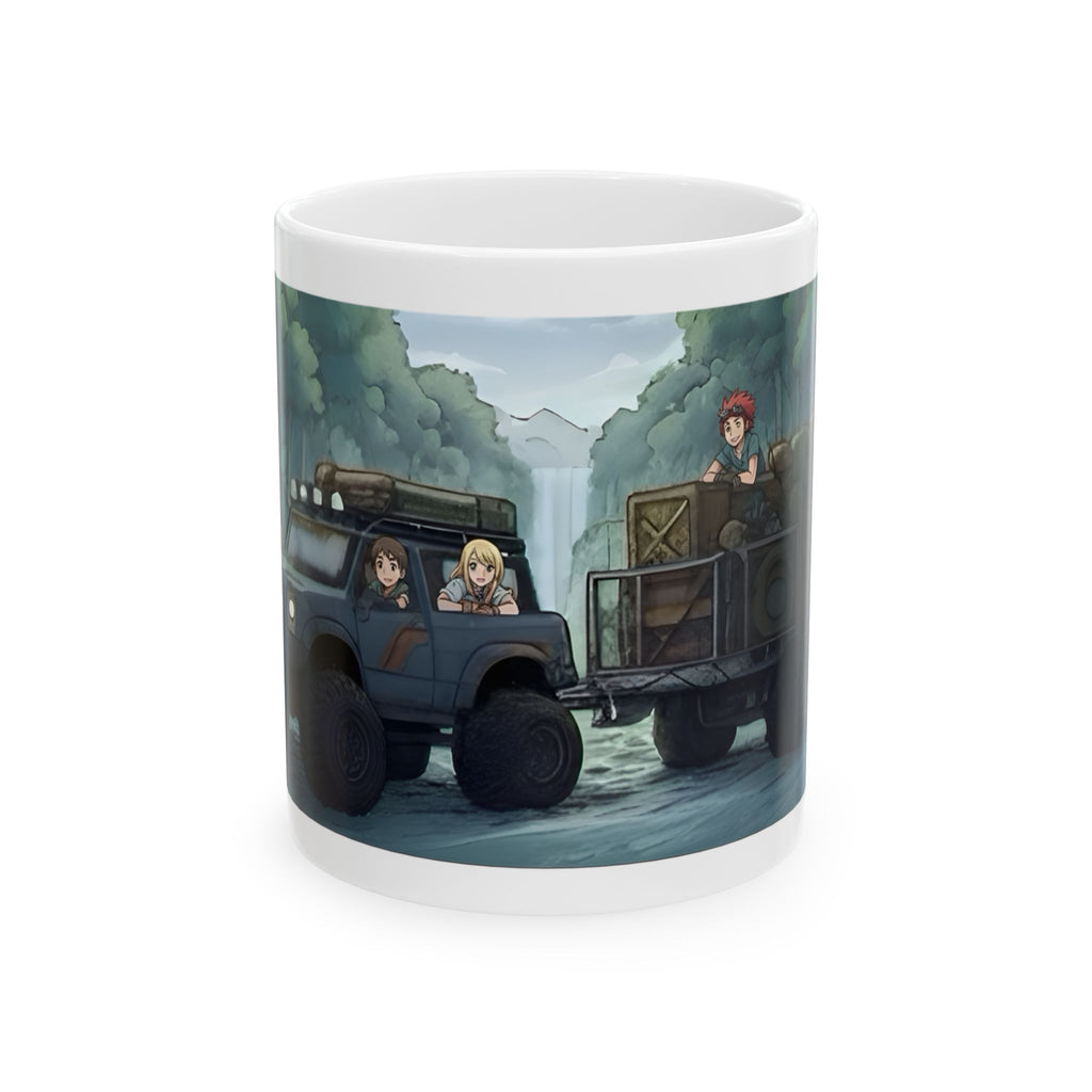 Adventure 4x4 Trucks #31, Young Adults On The Move White Ceramic Mug — Find Your Path To The Essentials Cup (11oz & 15oz)