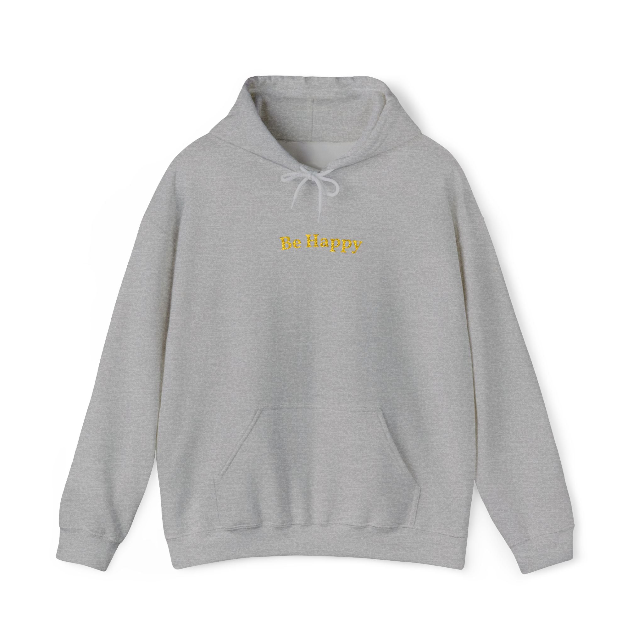 Be Happy Gold Embroidered Unisex Heavy Blend Hooded Sweatshirt, Strength And Hope Hoodie
