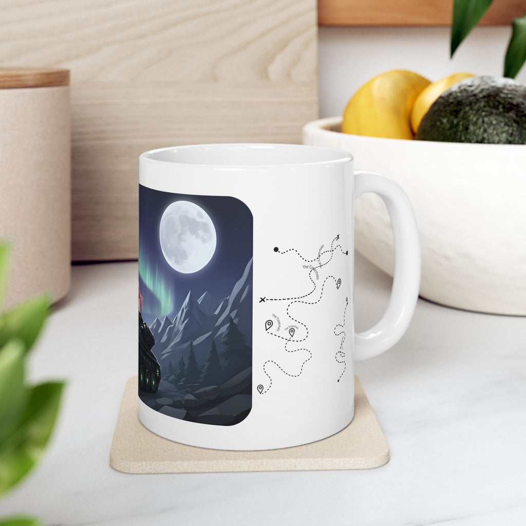 Aurora Borealis Northern Lights Vista White Ceramic Mug – Life’s Little Wonders Cup (11oz/15oz)