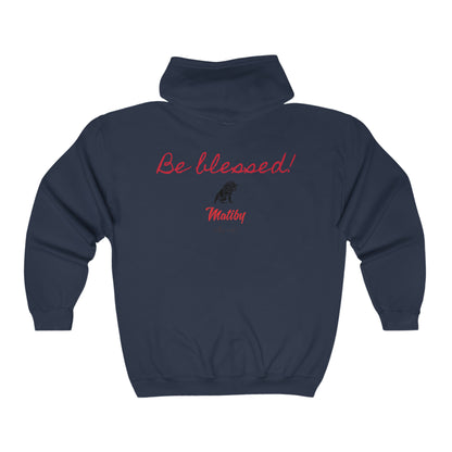 Stay Pawsitive Unisex Heavy Blend™ Full Zip Hooded Sweatshirt