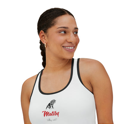 Women's White Tank Top (AOP)