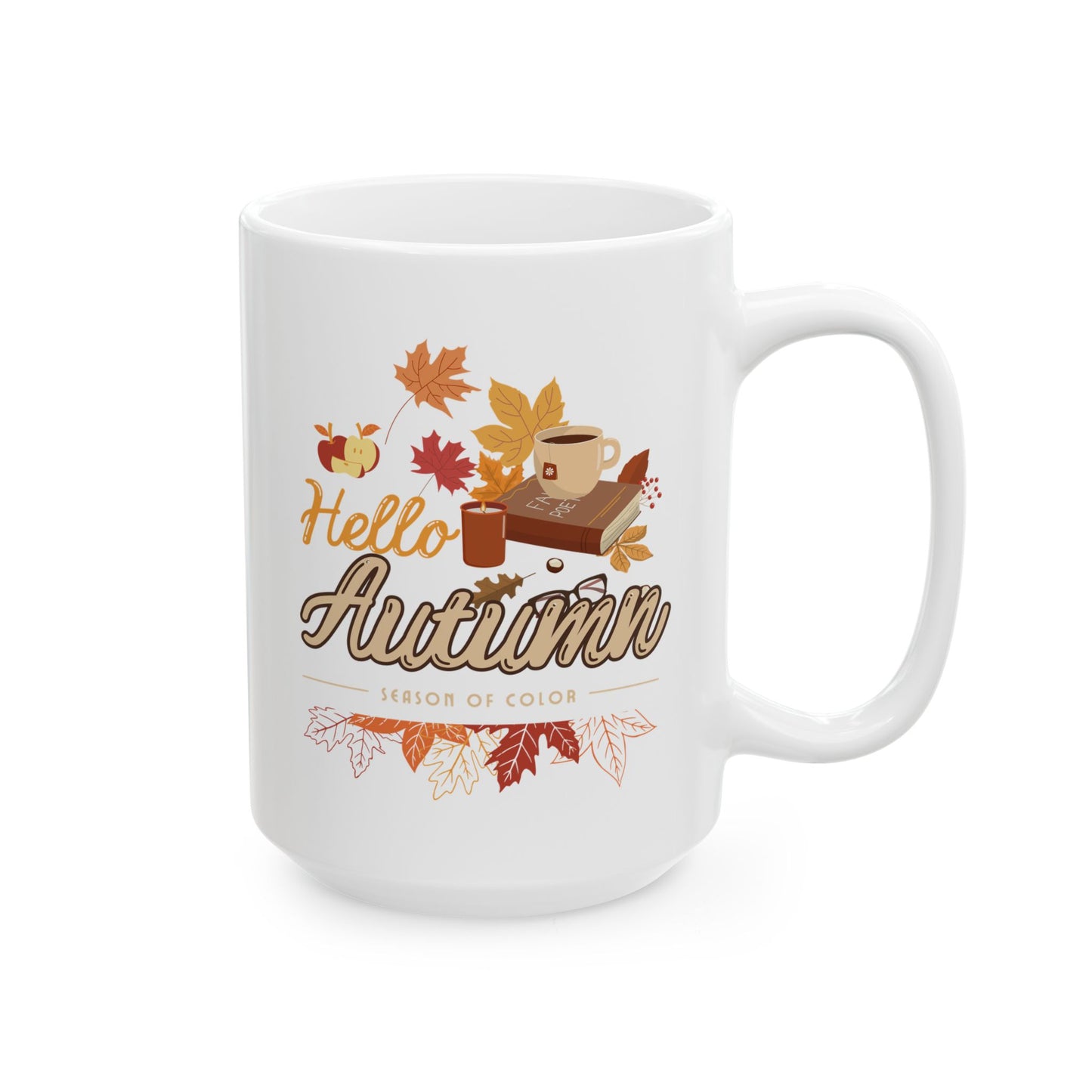 Journeys Hello Autumn Seasons of Change Ceramic Mugs, Gifts for the Holidays, Seasonal Mugs, Mug for All Occasions, Thanksgiving Mug