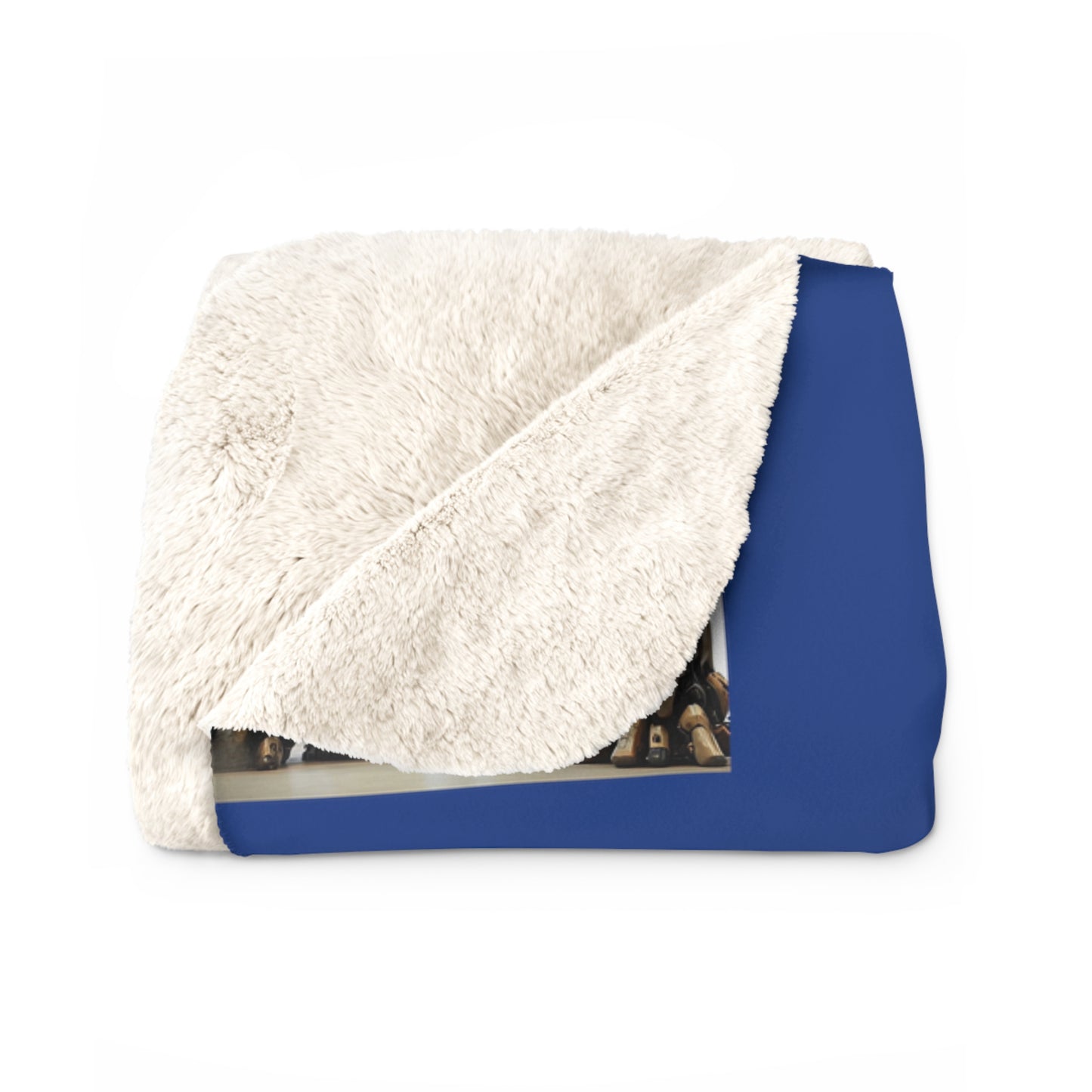 Matiby MEK Blue Sherpa Fleece Blanket