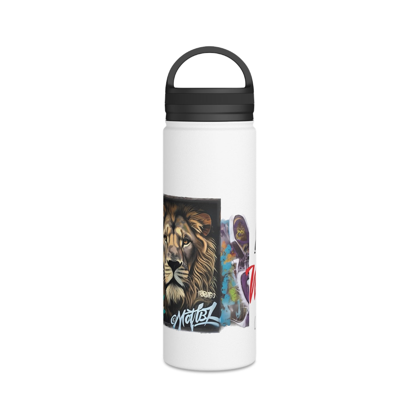 Matiby Matiffi Stainless Steel Water Bottle, Handle Lid