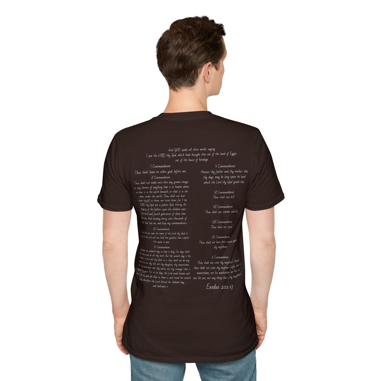 Bible Speaks Ten Commandments Unisex Softstyle T-Shirt