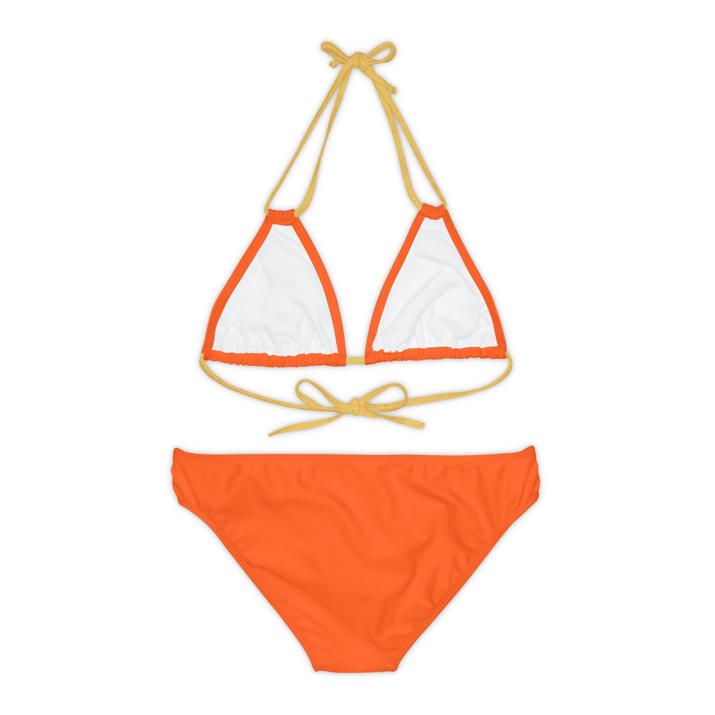 Orange Strappy Bikini Set (AOP)