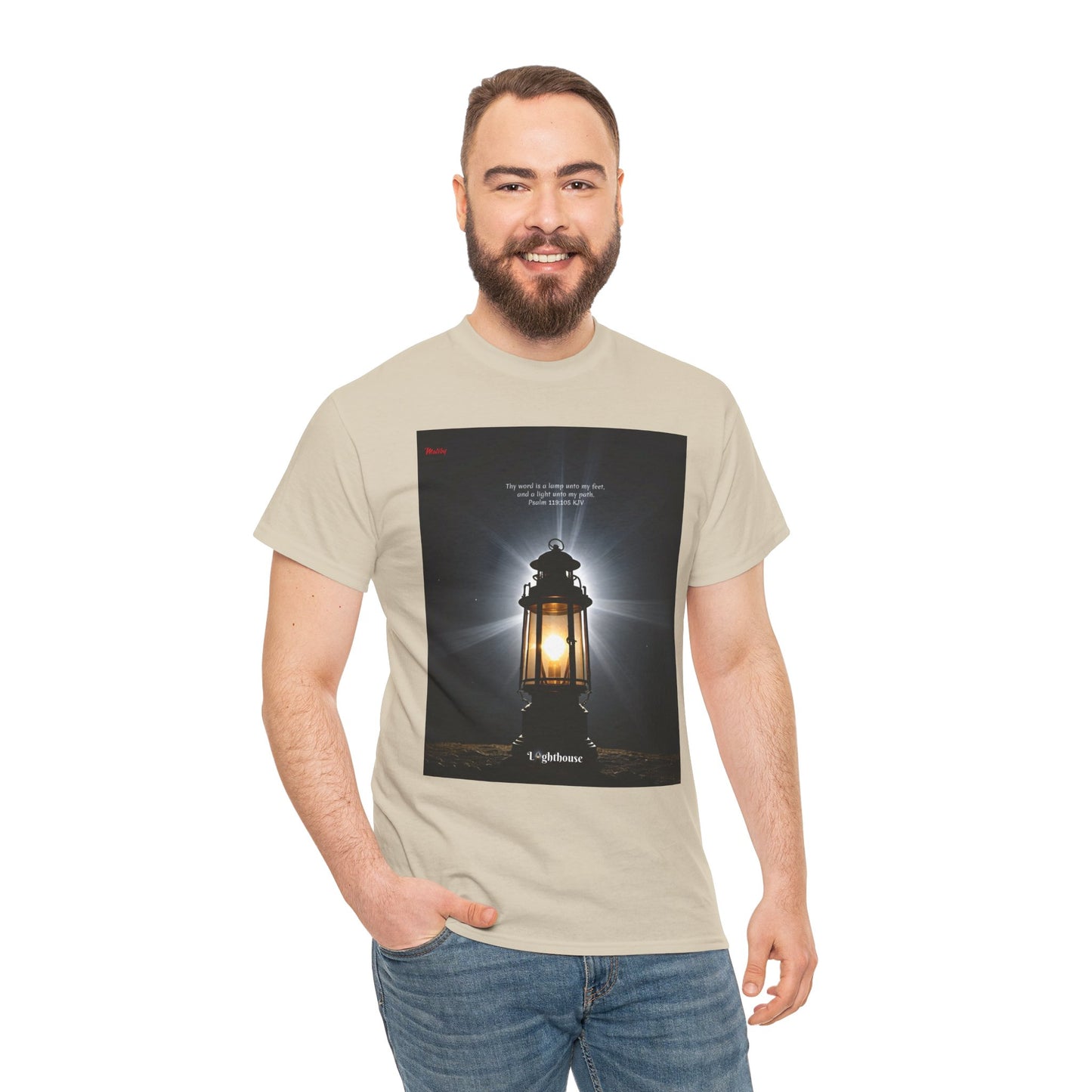 Lighthouse Psalm 119 Unisex Heavy Cotton Tee