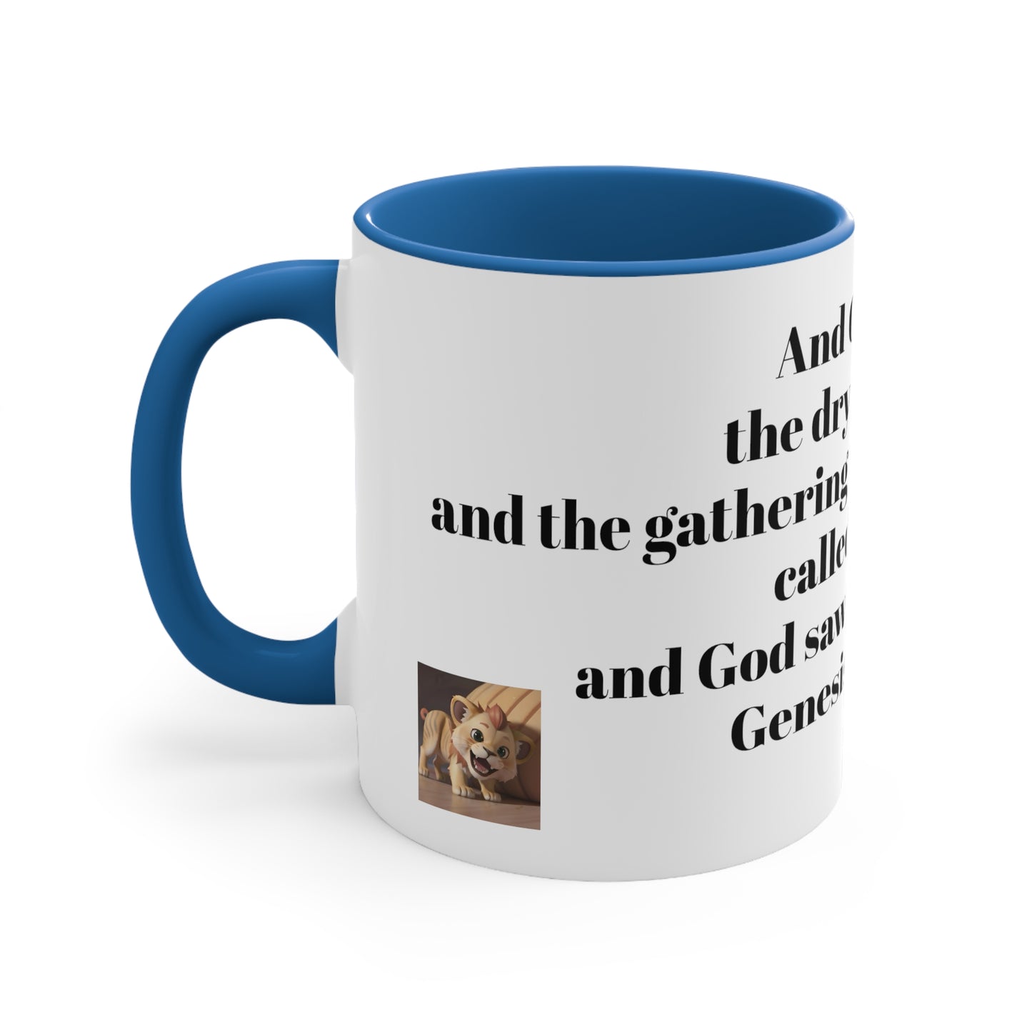 Bible Speaks Gen 1:10 Accent Mug, 11oz