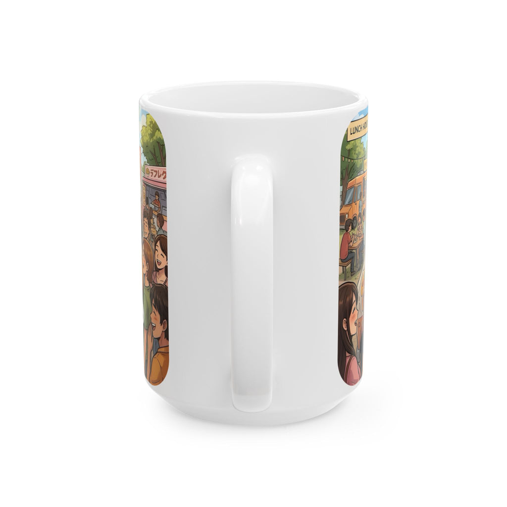 The Hungry Express "Gotta Go" White Ceramic Mug, Busy Food Truck Crew Cup (11oz/15oz)