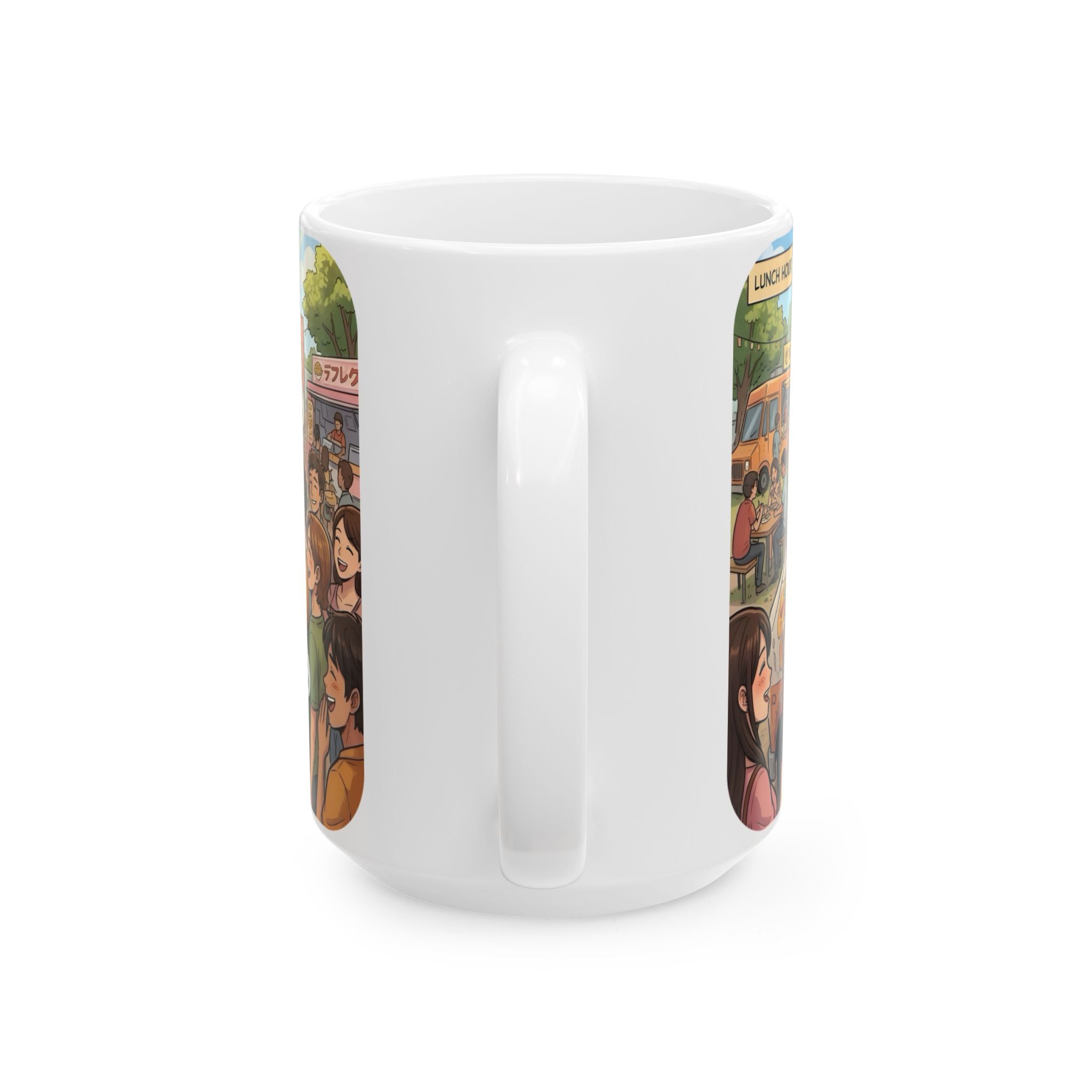The Hungry Express "Gotta Go" White Ceramic Mug, Busy Food Truck Crew Cup (11oz/15oz)
