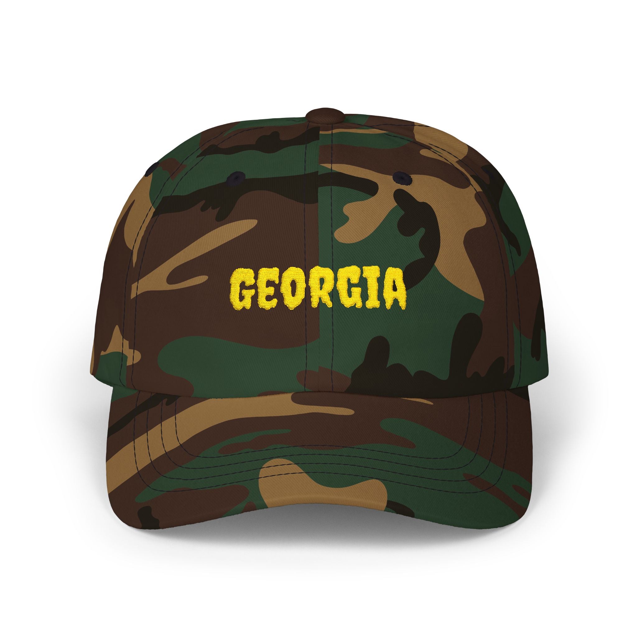 Georgia United States of America Gold Embroidered Classic Dad Cap | GA 4th USA Baseball Hat