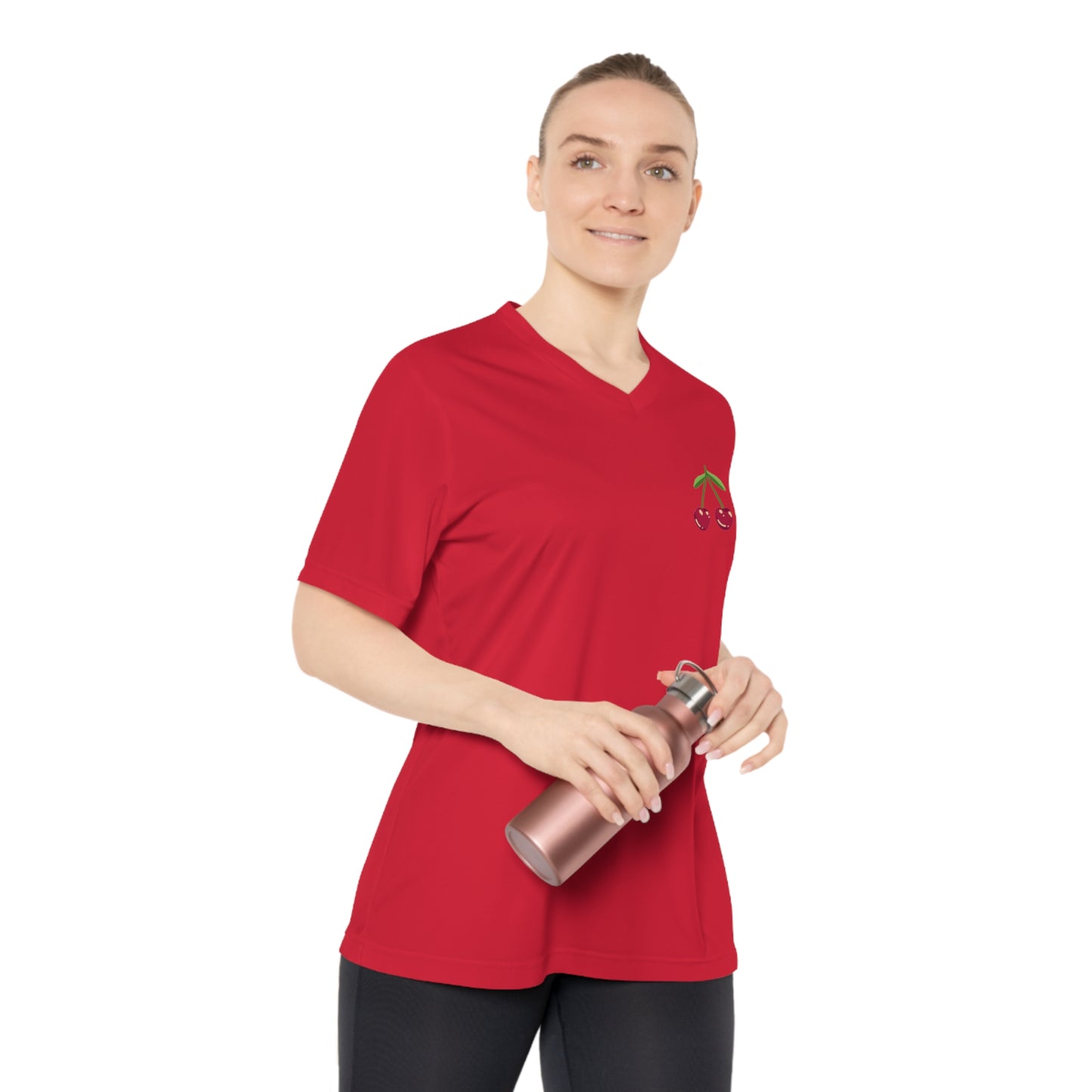 Women's Performance Cherry V-Neck T-Shirt