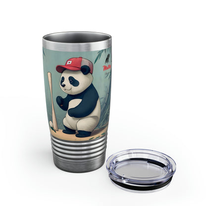 Artzy Baseball Panda Ringneck Tumbler, 20oz