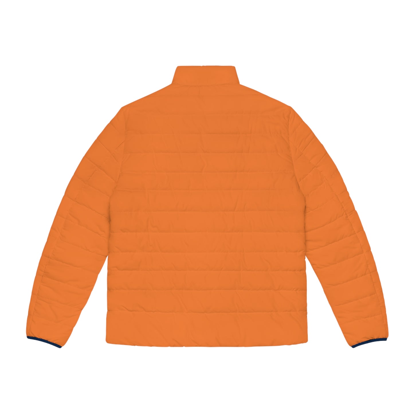 Men's Light Orange Puffer Jacket (AOP)