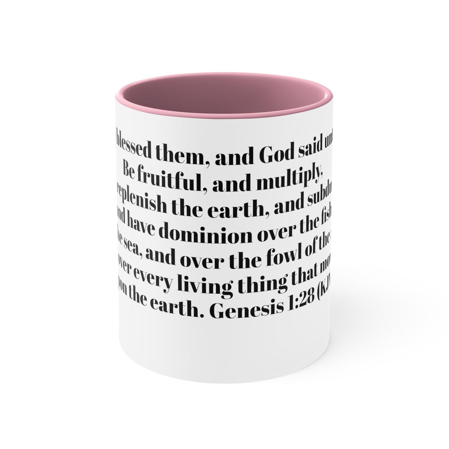 Bible Speaks Gen 1:28 Accent Mug, 11oz