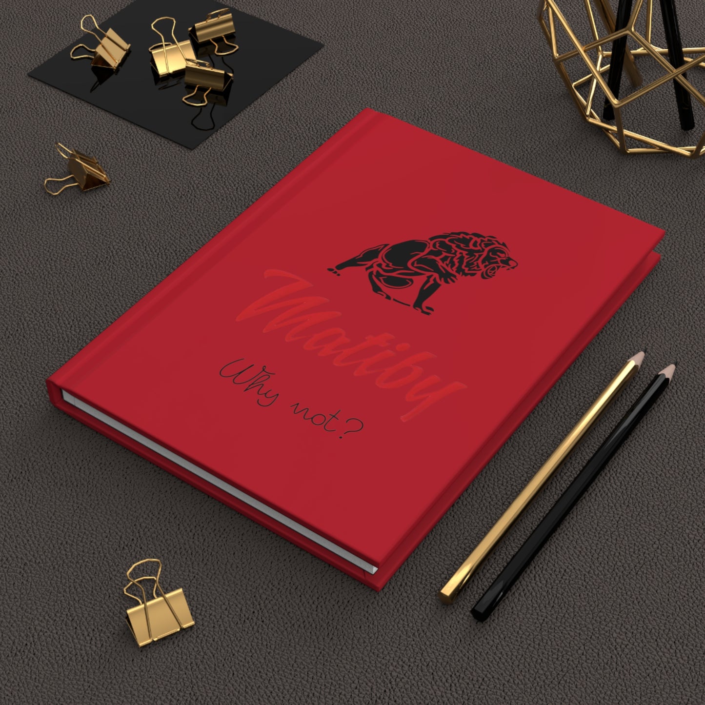 Matiby Hardcover Journal Matte Dark Red