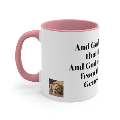 Bible Speaks Gen 1:4 Accent Mug, 11oz