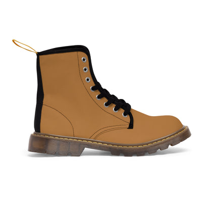 Men's Light Brown Canvas Boots