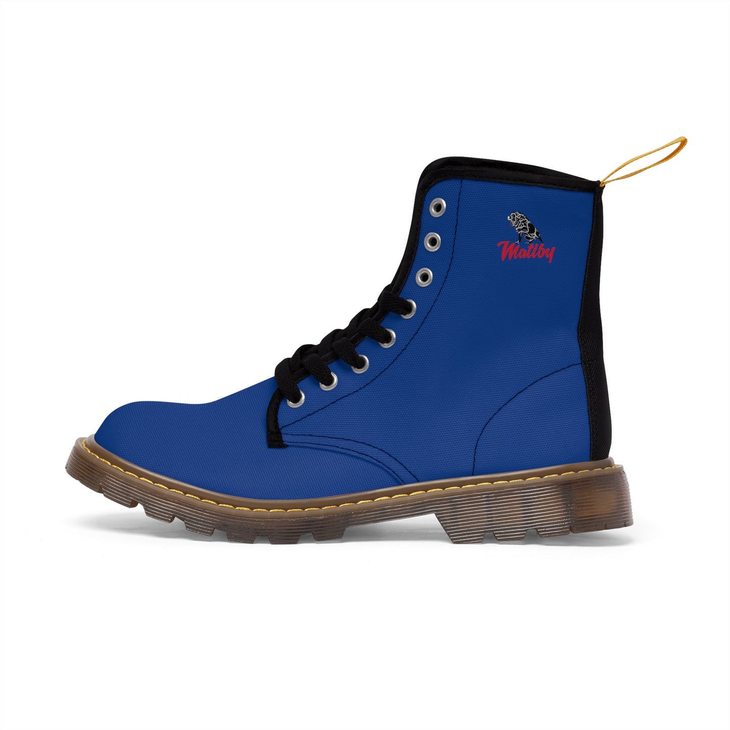 Men's Dark Blue Canvas Boots