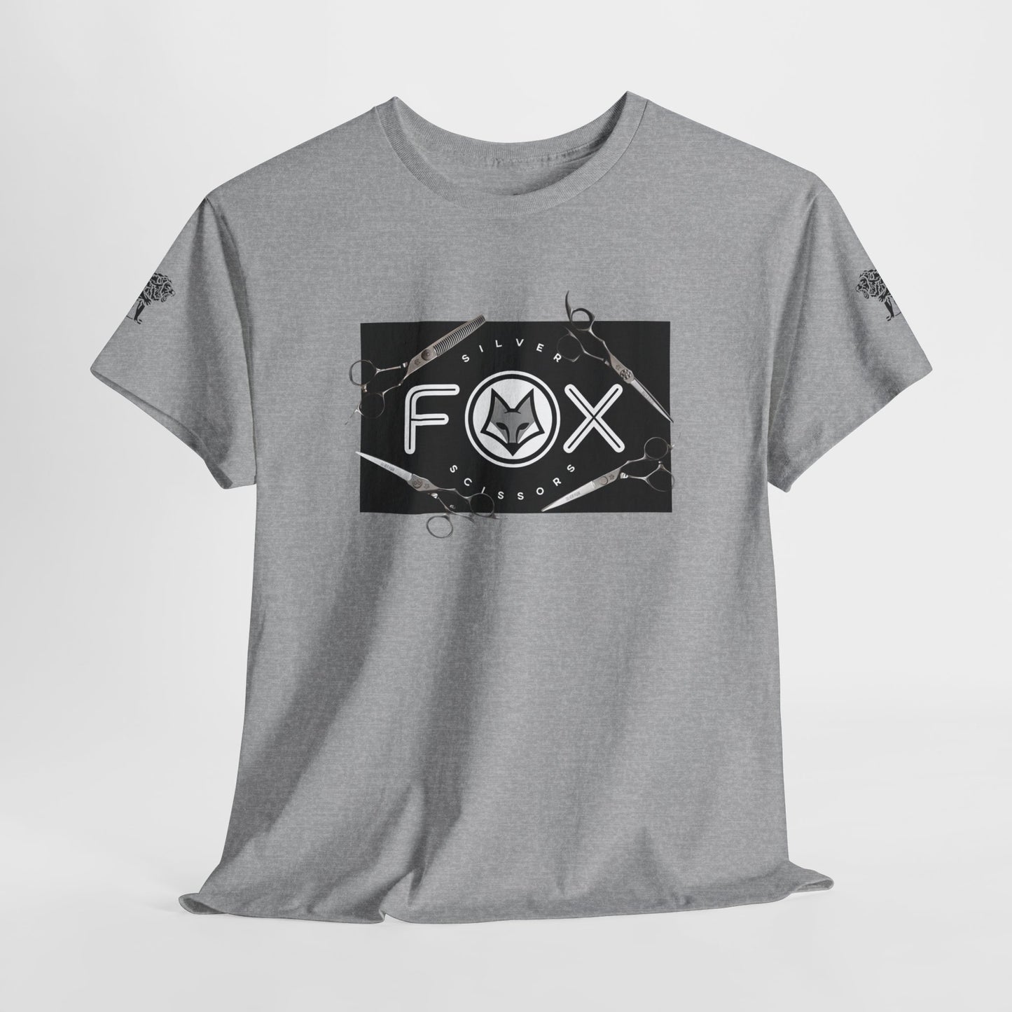 Silver Fox Scissors Unisex Heavy Cotton Tee