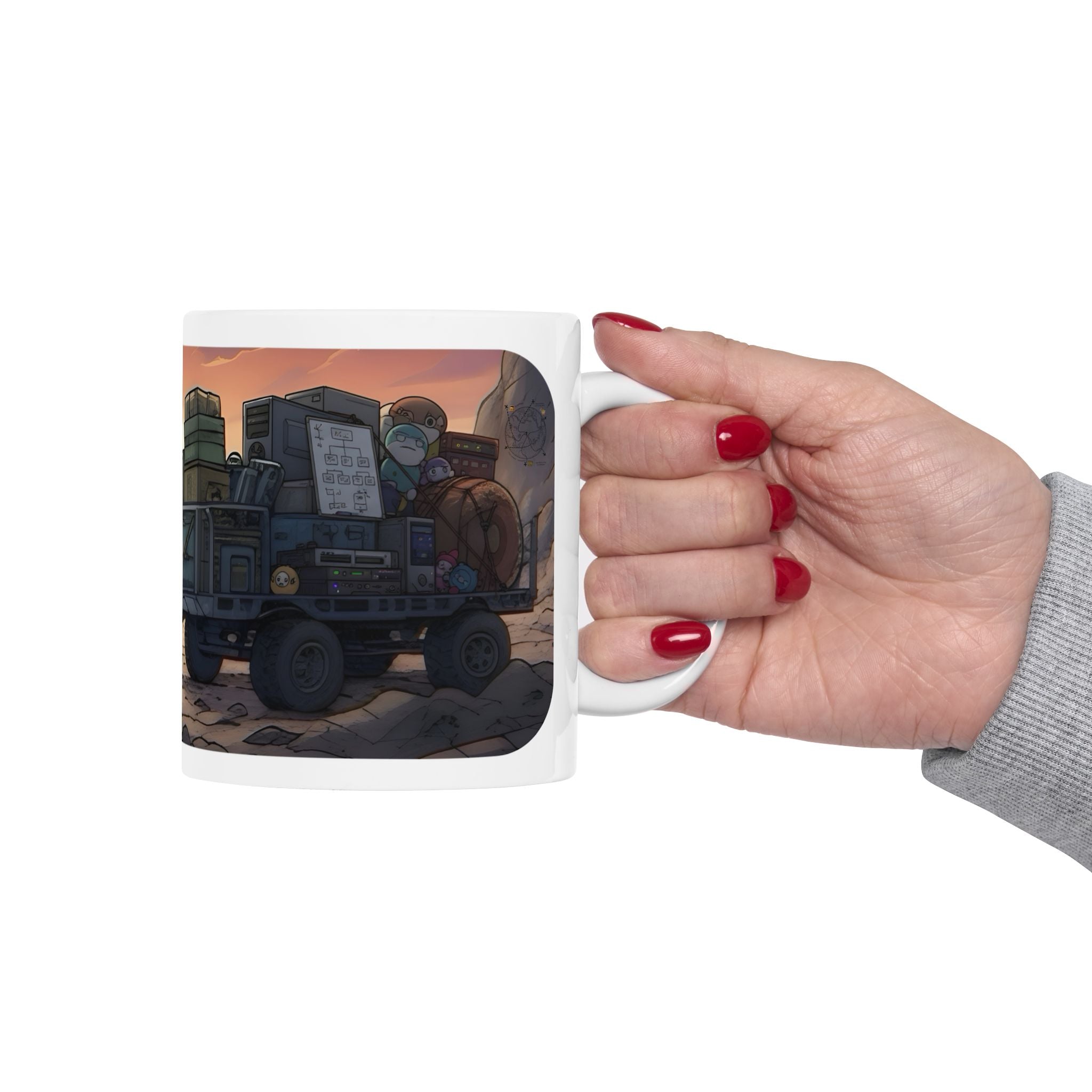 Adventure 4x4 Trucks #24, Indie Game Developers On The Go White Ceramic Mug — Find Your Path To The Essentials Cup (11oz & 15oz)