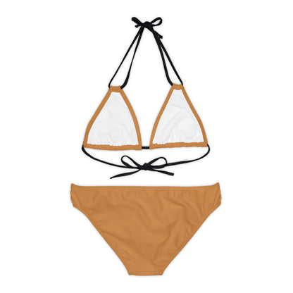 Light Brown Strappy Bikini Set (AOP)