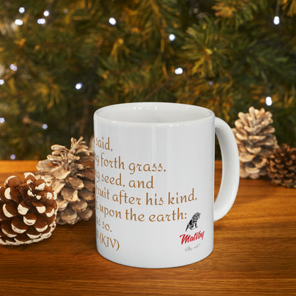 Bible Speaks Gen 1:11 Ceramic Mug, 11oz