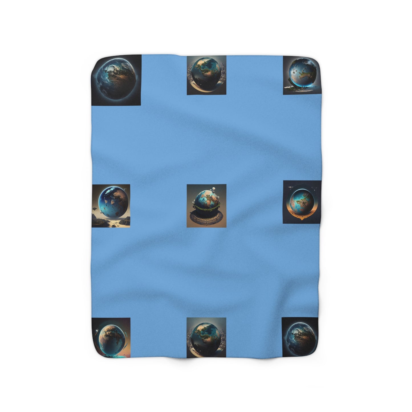 Matiby MEK Teal Sherpa Fleece Blanket