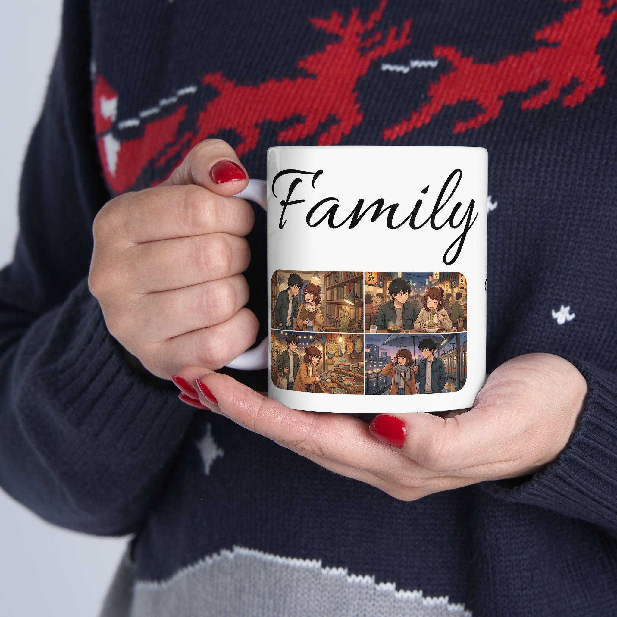 Family & Friends #11 Forever White Ceramic Mug — Cozy Feast Cup (11oz/15oz)