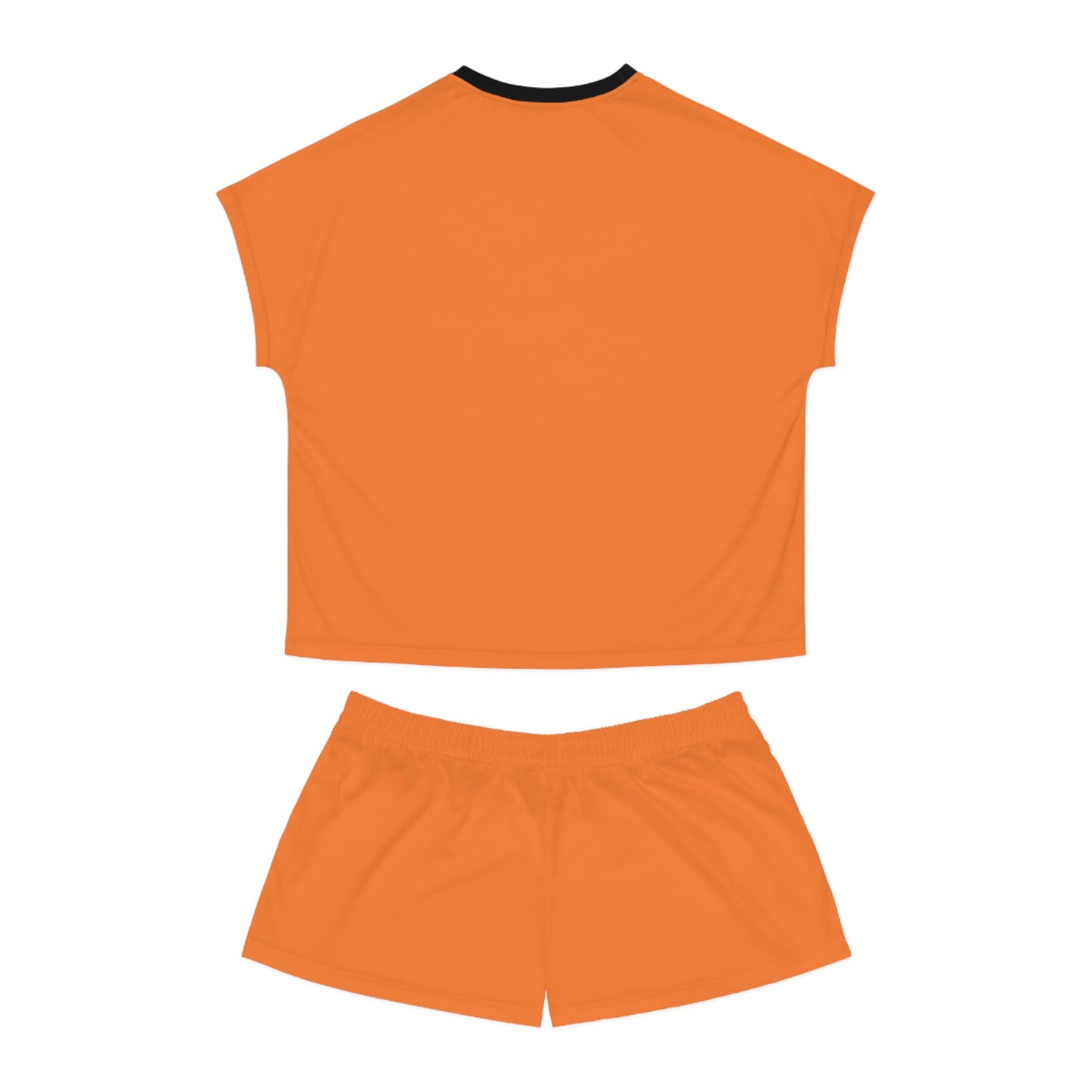 Matiby Women's Orange Short Pajama Set (AOP)