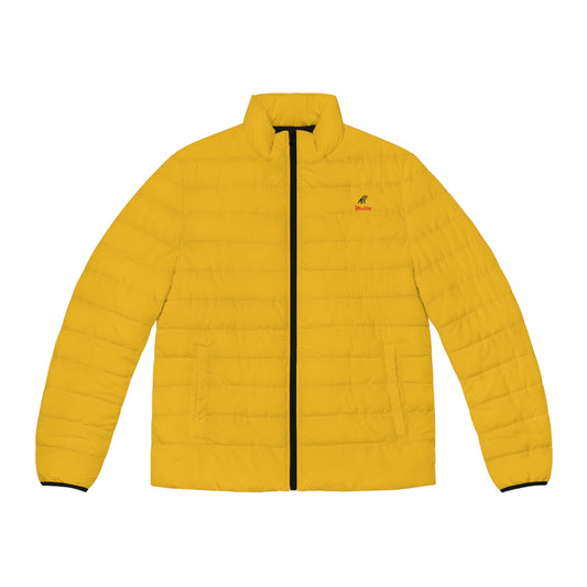 Men's Yellow Puffer Jacket (AOP)