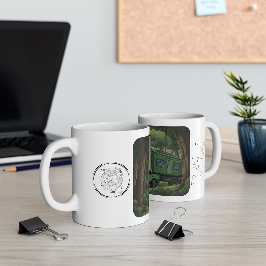 Sunshine State Pickup Trucks #4 Trailer Home White Ceramic Mug – Celebrating Companionship, Creativity & Life’s Little Wonders Cup (11oz/15oz)