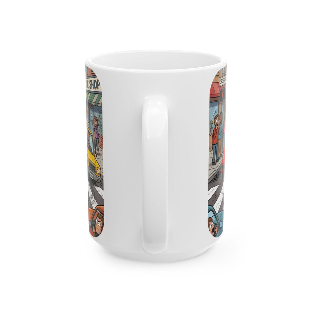 Capybara Abbey Road White Ceramic Mug – Funny Rodent Band Tea Cup (11oz & 15oz)